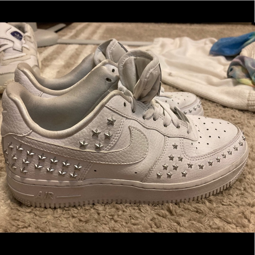 Nike Air Force 1’s with stars studs